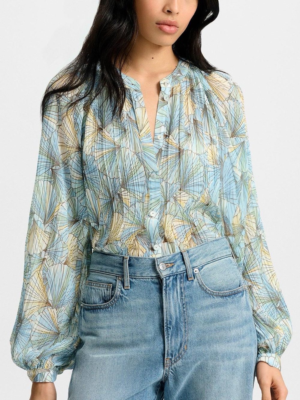 New Veronica Beard Fennel Pleated Blouse - Picture 1 of 12